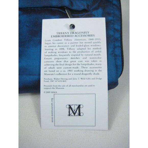 The Metropolitan Museum Of Art Embroidered Dragonfly Silk Pouch MMA Box NWT - Picture 5 of 14